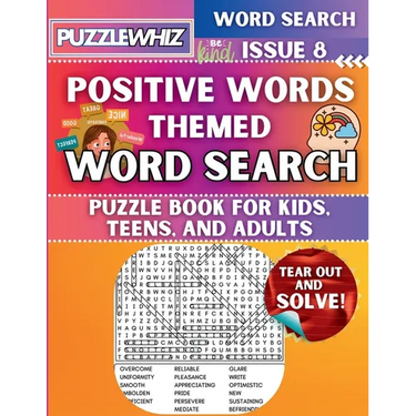 Positive Words - Themed Word Search - Fun & Educational Puzzles for Kids, Teens, and Adults (Large Print Edition): Featuring Engaging Themed Word Sear