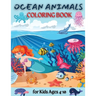 Ocean Coloring Book: Cute Ocean Animals