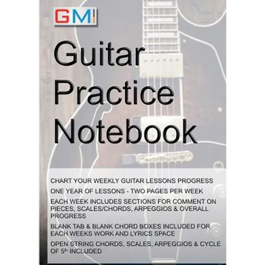Guitar Practice Notebook: Instrumental diary for guitarists