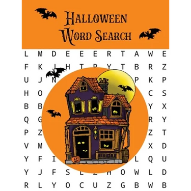 Halloween Word Search: Puzzles Activity Book, Fun For Kids & Adults, Puzzle Activities Gift, With Solutions Pages