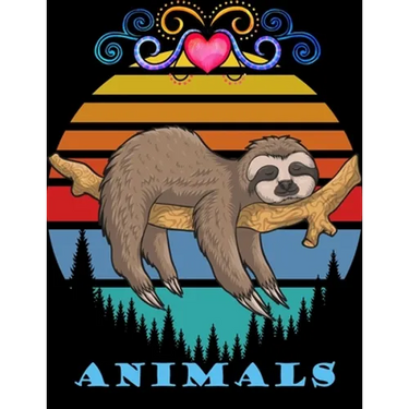 Animals: An adult coloring book: stress relieving designs