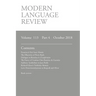 Modern Language Review (113: 4) October 2018