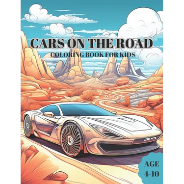 Cars on the Road: Coloring Book for Kids
