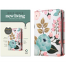 NLT Compact Zipper Bible, Filament Enabled (Cloth, Floral Garden, Red Letter)
