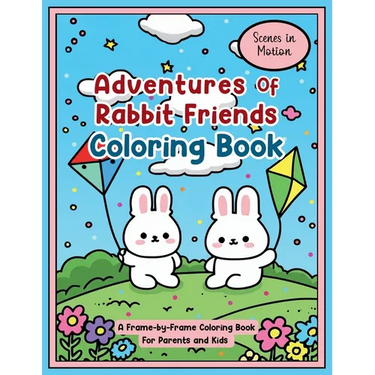 Adventures of Rabbit Friends Coloring Book: Scenes in Motion: A Frame-by-Frame Coloring Book for Parents and Kids