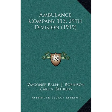 Ambulance Company 113, 29th Division (1919)