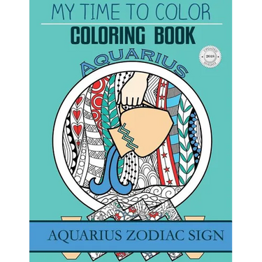 Aquarius Zodiac Sign - Adult Coloring Book