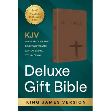 KJV Holy Bible: Deluxe Gift Bible - Brown Cross: King James Version Bible