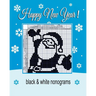 Happy New Year ! Black & white nonograms.