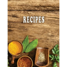 Low Vision Recipe Book Large Print With Bold Lines: Personal Cookbook With High Contrast Black Print on White Paper for Visually Impaired