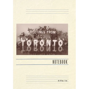Vintage Lined Notebook Greetings from Toronto