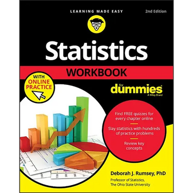 Statistics Workbook for Dummies with Online Practice