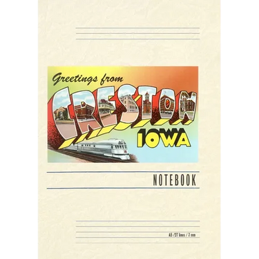 Vintage Lined Notebook Greetings from Creston