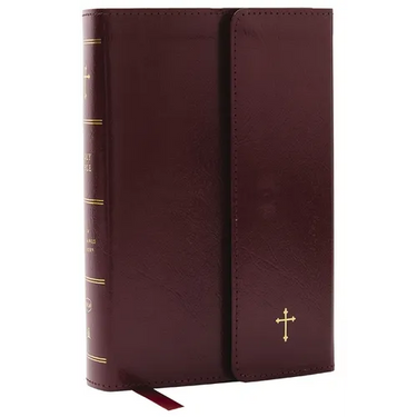 NKJV Compact Paragraph-Style Bible W/ 43,000 Cross References, Burgundy Leatherflex W/ Magnetic Flap, Red Letter, Comfort Print: Holy Bible, New King