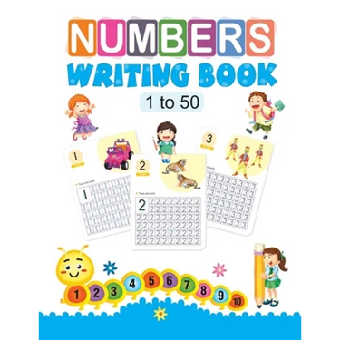 Number Writing Book: 1 to 50