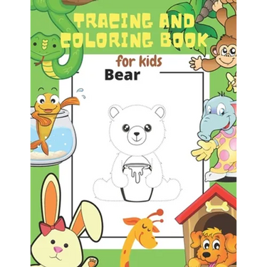 Tracing and Coloring Book for Kids: Let Your Kids Practice Drawing 36 Cute Animals and Have Fun While Learning. Your Kids Will Get to know the Names o