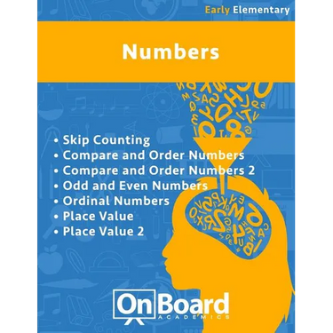 Numbers (early elementary): Skip Counting, Compare and Order Numbers 1 & 2, Odd and Even Numbers, Ordinal Numbers, Place Value 1& 2