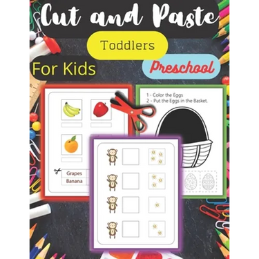 Cut and Paste Activity Book for Toddlers: scissors skills activity book for kids