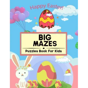 Big Mazes Puzzles Book For Kids: 100 Mazes of 5 Different Maze Shapes: Awesome Easter Basket Stuffers: Fun Kids Activity Book with Maze Puzzles