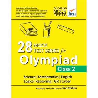 28 Mock Test Series for Olympiads Class 2 Science, Mathematics, English, Logical Reasoning, GK & Cyber 2nd Edition