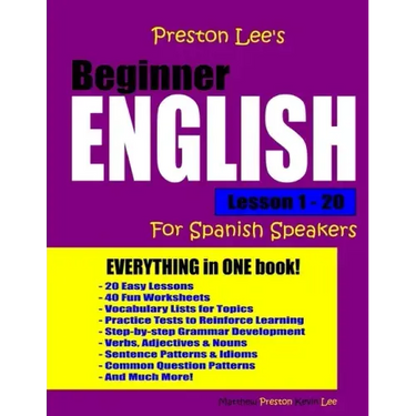 Preston Lee's Beginner English Lesson 1 - 20 For Spanish Speakers