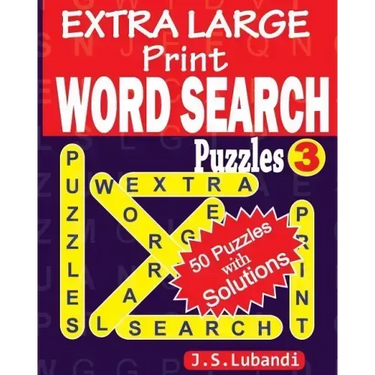 EXTRA LARGE Print WORD SEARCH Puzzles