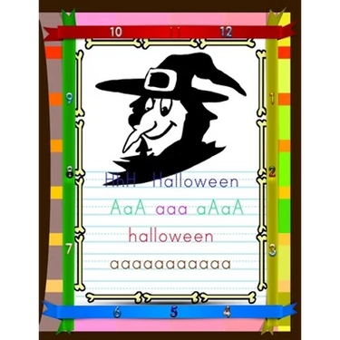 Halloween Kindergarten Alphabet Learning: Halloween Exercise Workbook for Prek.Halloween Prep Book for Pre School.Halloween Prep Workbook for Pre Scho