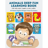 Animals Deep Fun Learning Book for Kids with Jumbo Flash Cards. Afrikaans English Bilingual Visual Dictionary: My Childrens learn flashcards alphabet