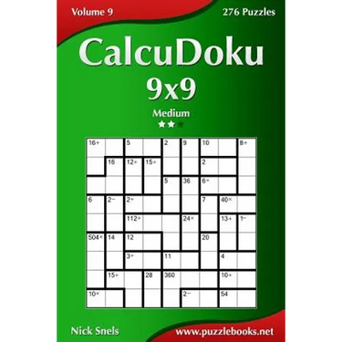 CalcuDoku 9x9 - Medium - Volume 9 - 276 Puzzles