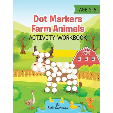 Dot Markers Farm Animals Activity Workbook