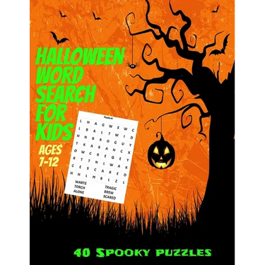 Halloween Word Search for Kids Ages 7-12: Spooky and Fun Halloween Word Find Puzzle Book for Kids - 40 Seperate Full Page Puzzles with All Solutions I