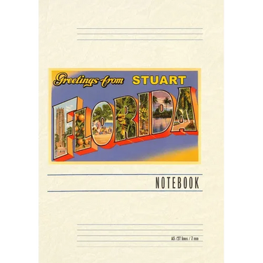 Vintage Lined Notebook Greetings from Stuart, Florida