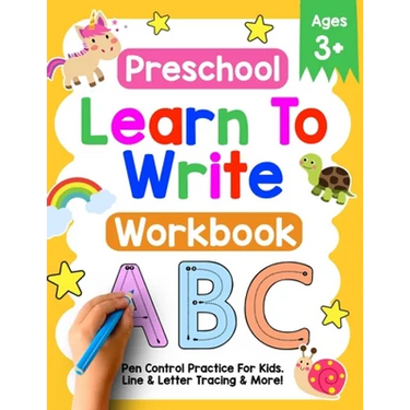 Preschool Learn To Write Workbook: Pen Control Practice For Kids. Line & Letter Tracing Ages 3-5