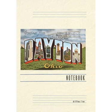 Vintage Lined Notebook Greetings from Dayton