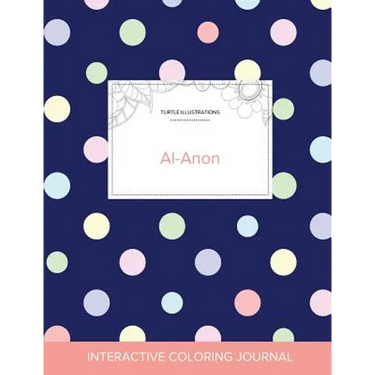 Adult Coloring Journal: Al-Anon (Turtle Illustrations, Polka Dots)
