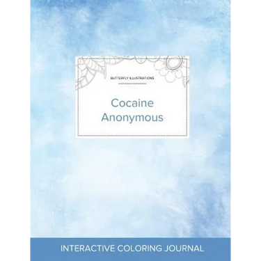 Adult Coloring Journal: Cocaine Anonymous (Butterfly Illustrations, Clear Skies)