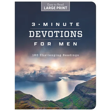 3-Minute Devotions for Men Large Print: 180 Challenging Readings