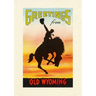 Vintage Lined Notebook Greetings from Old Wyoming, Bronco