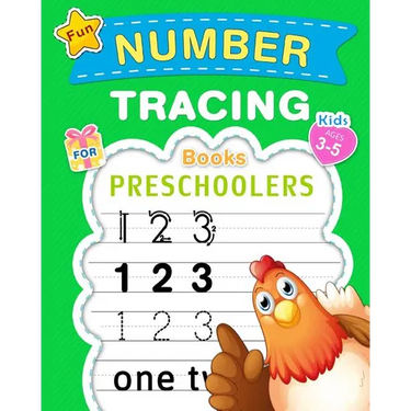 Fun Number Tracing Book for Preschoolers & Kids Ages 3-5: Count and Trace Numbers Practice Handwriting Workbook for Pre K, Kindergarten and Kids Ages