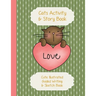 Cats Activity & Story Book: Kitty Peach Heart on Green - Cute Illustrated Guided Writing & Sketch Book 8.5 x 11 - 100 pages To Draw & Write - Gloss Pa