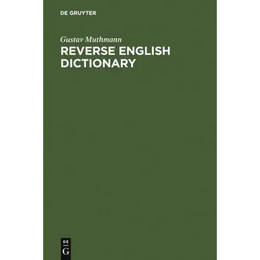 Reverse English Dictionary: Based on Phonological and Morphological Principles