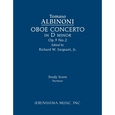 Oboe Concerto in D minor, Op.9 No.2: Study score