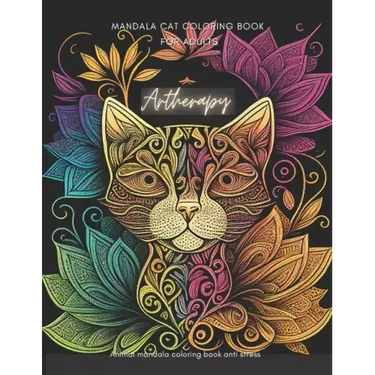 Artherapy, Mandala cat coloring book for adults: Animal mandala coloring book anti stress