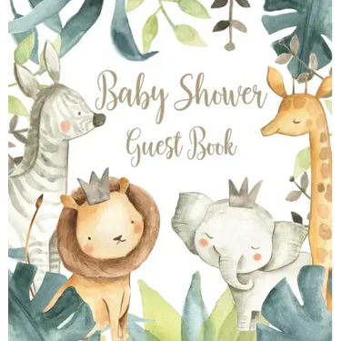 Safari Baby Shower Guest Book (Hardcover)