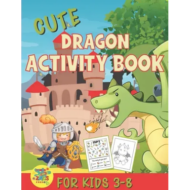 cute dragons activity book for kids 3-8: amazing dragon gift for kids 3 and up