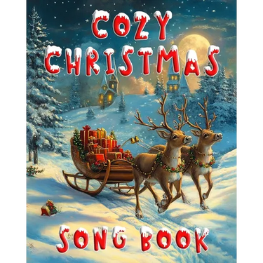 Cozy Christmas Song Book: 20 Popular Carols & Songs With Beautiful Color Pictures, Gift For Seniors, Dementia Patients & Care Home Residents