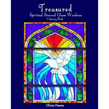 Treasured: Spiritual Stained Glass Windows Coloring Book