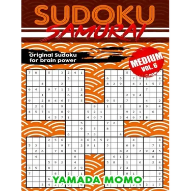Sudoku Samurai Medium: Original Sudoku For Brain Power Vol. 6: Include 500 Puzzles Sudoku Samurai Medium Level
