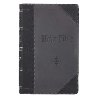 KJV Bible Giant Print 2-Tone Black/Dark Gray