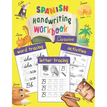 Spanish Handwriting Workbook: Cursive: Trace & Learn to Write Spanish - Lots of Spanish Letter Tracing, Word Tracing, and other Activities for Kids